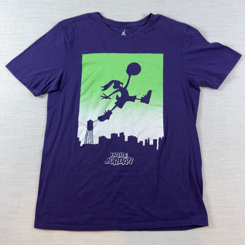 Jordan Brand Hare Jordan Lola Bunny Purple Graphic T-Shirt Mens Medium Space Jam